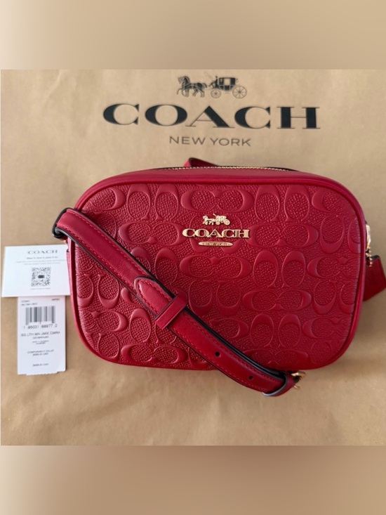 Coach Handbags - Coach MINI CAMERA BAG IN SIGNATURE LEATHER - Cherry NWT